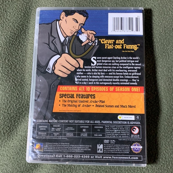 Archer Complete Season One DVD’s.  Two disc set. - Picture 7 of 7